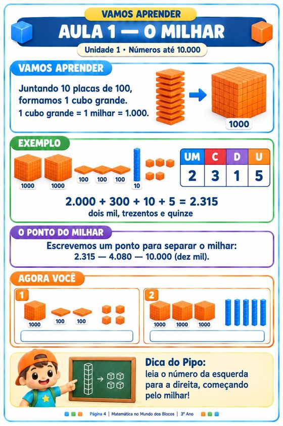 3º ano: aula sobre o milhar