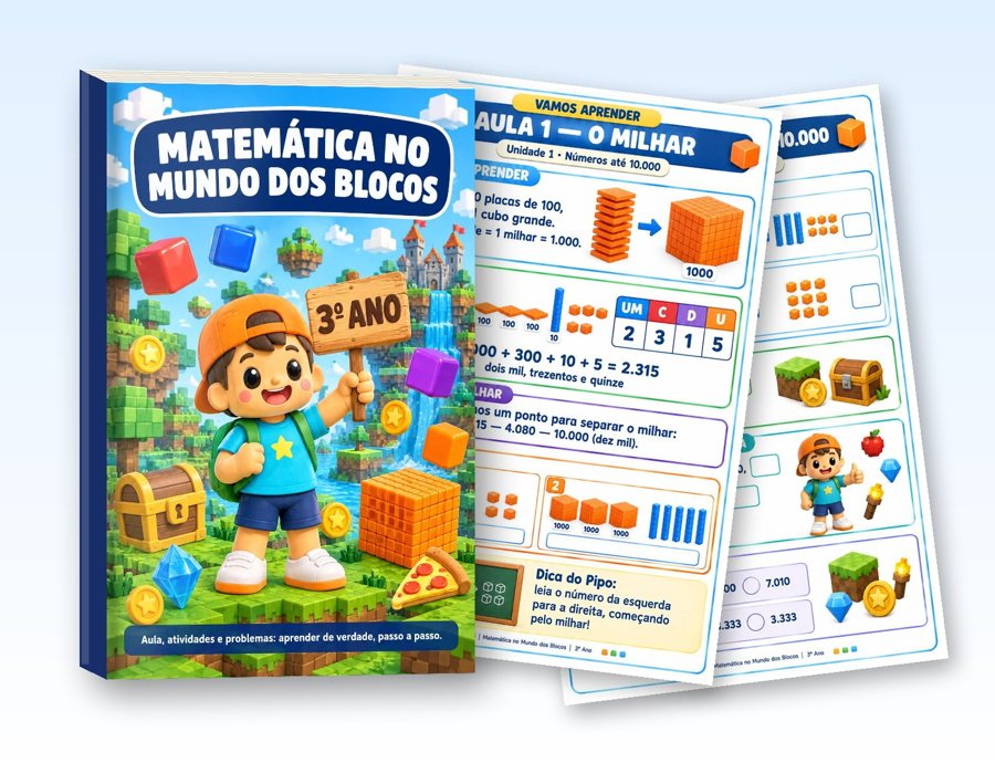 Livro do 3º ano com páginas de dentro